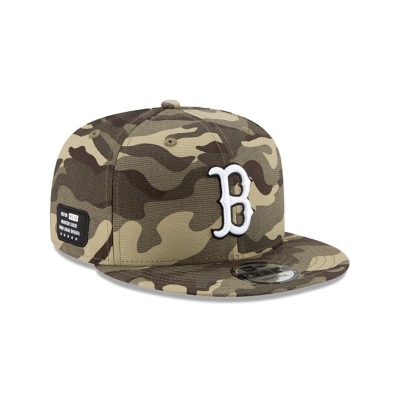 Green Boston Red Sox Hat - New Era MLB Armed Forces Weekend 9FIFTY Snapback Caps USA3702548